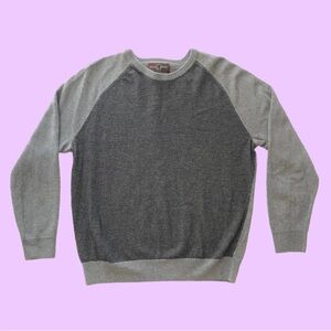 Black Brown 1826 Merino Wool Knit Sweater Grey Colorblock Striped Unisex